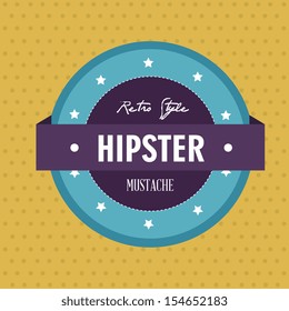 hipster design over dotted background vector  illustration