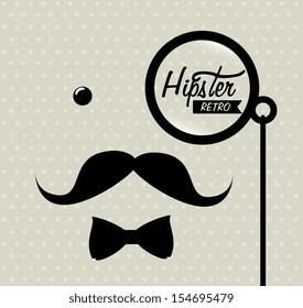 hipster design over dotted background vector  illustration  