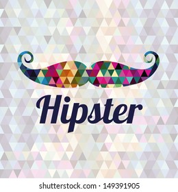 hipster design over geometric background vector illustration 