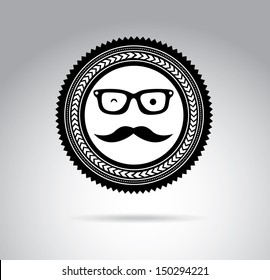 hipster design over gray background vector  illustration  