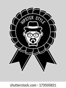hipster design over  gray background vector  illustration   