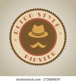 hipster design over  gray background vector  illustration  