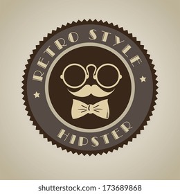 hipster design over gray  background vector  illustration  