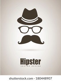 hipster design over gray background vector  illustration  