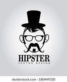 hipster design over gray background vector  illustration  