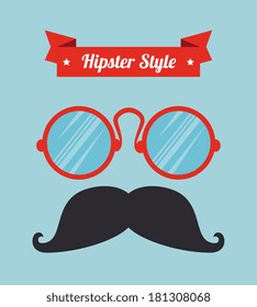 hipster design over gray background vector  illustration  