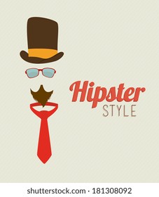 hipster design over gray background vector  illustration  