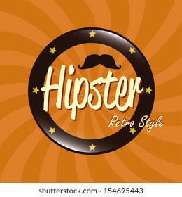 hipster design over grunge background vector  illustration  