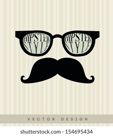 hipster design over lineal background vector  illustration 