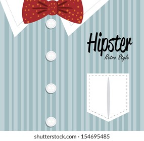 hipster design over lineal background vector  illustration  