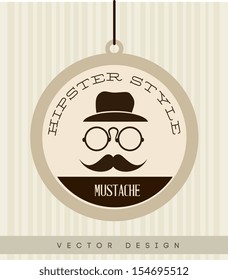 hipster design over lineal background vector  illustration  