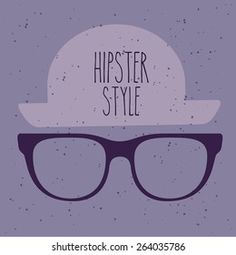 Hipster Design Over Purple Background Vector Stock Vector (Royalty Free ...