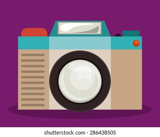 hipster design over purple background, vector illustration