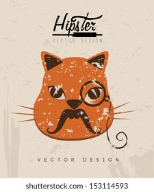 hipster design over rustic background vector  illustration  