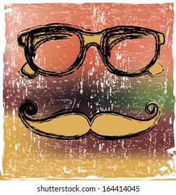hipster design over rustic background vector illustration 
