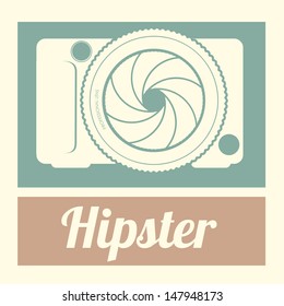 hipster design over vintage background vector illustration
