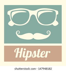 hipster design over vintage background vector  illustration 