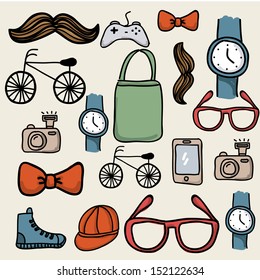 hipster design over white background vector illustration