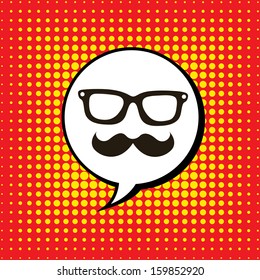 hipster design over white background vector  illustration  