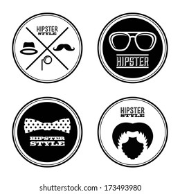 hipster design over white  background vector  illustration  