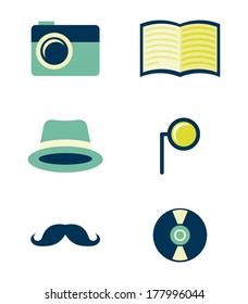 hipster design over white background vector  illustration  