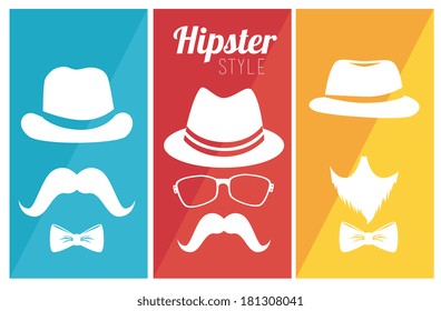 hipster design over white background vector  illustration  