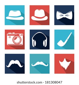 hipster design over white background vector  illustration  
