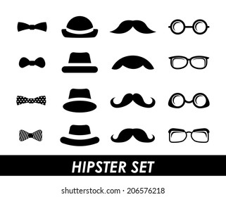 hipster design over white background vector illustration