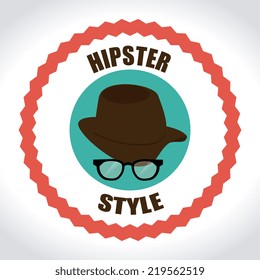 Hipster design over white background, vector illustration
