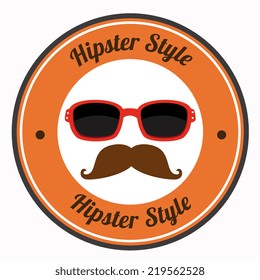 Hipster design over white background, vector illustration