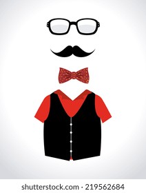 Hipster design over white background, vector illustration