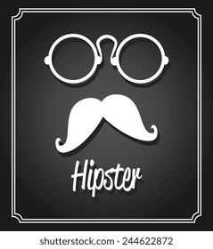 Hipster design over white background, vector illustration.