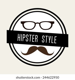 Hipster design over white background, vector illustration.