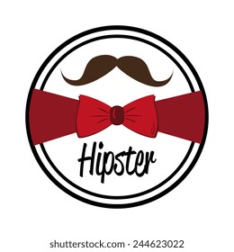 Hipster design over white background, vector illustration.