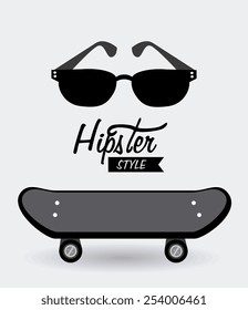 Hipster design over white background, vector illustration.