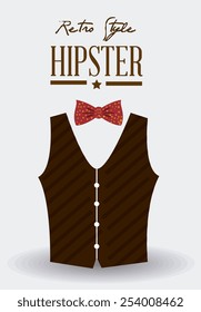 Hipster design over white background, vector illustration.