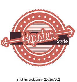 Hipster design over white background, vector illustration.