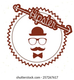 Hipster design over white  background, vector illustration.