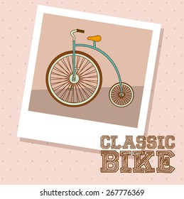 Hipster design over white background, vector illustration