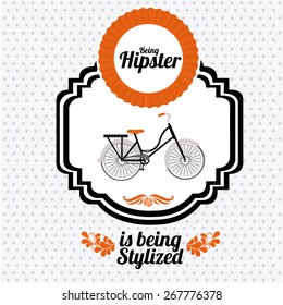 Hipster design over white background, vector illustration