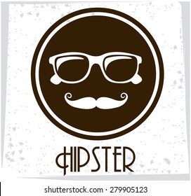 Hipster design over white background, vector illustration