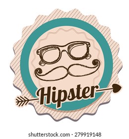 hipster design over white background, vector illustration
