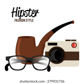 Hipster design over white background ,vector illustration.