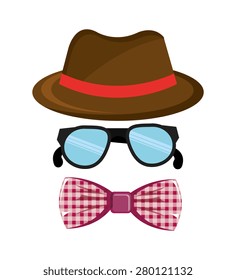 Hipster design over white background ,vector illustration.
