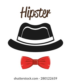 Hipster design over white background ,vector illustration.