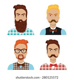 Hipster design over white background ,vector illustration.
