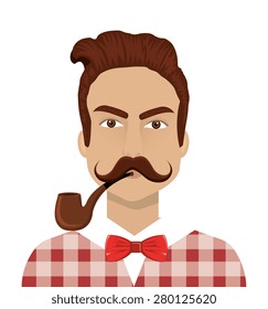 Hipster design over white background ,vector illustration.