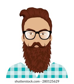 Hipster design over white background ,vector illustration.