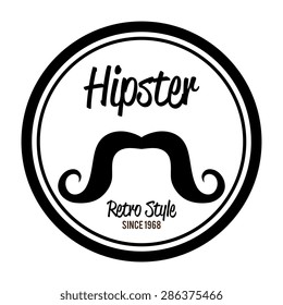 Hipster design over white background, vector illustration.