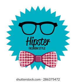 Hipster design over white background, vector illustration.